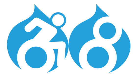 Drupal Accessbility and Drupal 8 logos